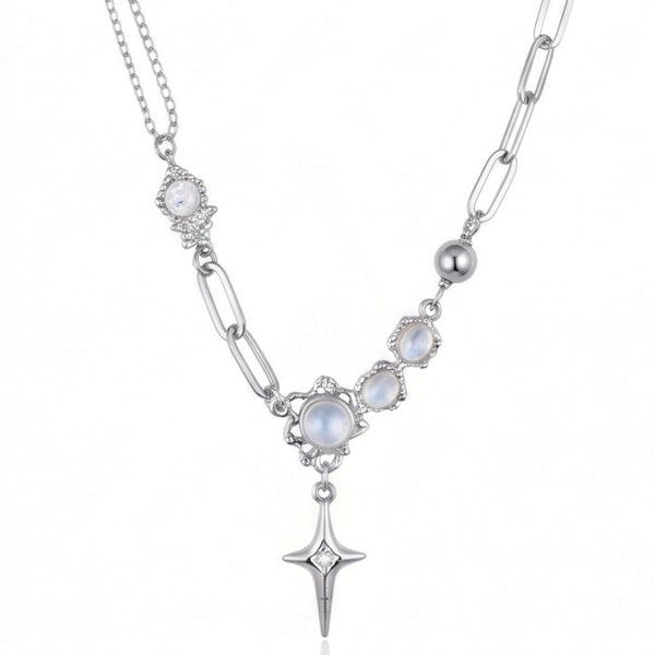 ASTRAL STAR - 12mm Titanium Steel Pendant with 19inch to 21inch Adjustable Cable 7mm Chain for Men & Boys