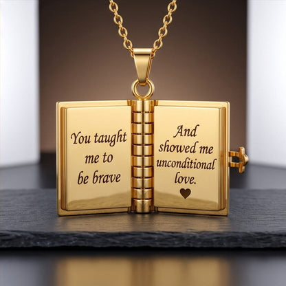 THE MEN THING SS Pendant/ Necklace BEST MOM DIARY - GOLDEN - 18mm Pure Titanium Steel Pendant with 3mm Chain for Men & Boys (17 to 19 inch Adjustable Cable Chain)