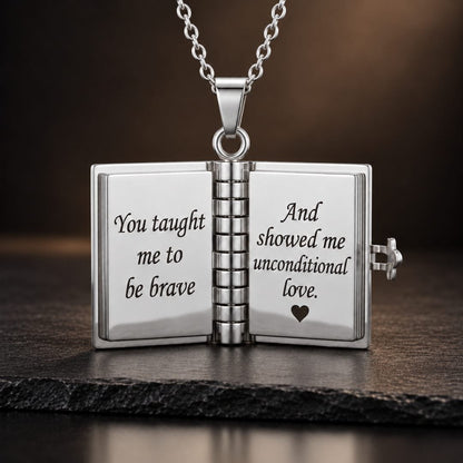 THE MEN THING SS Pendant/ Necklace BEST MOM DIARY - STEEL - 18mm Pure Titanium Steel Pendant with 3mm Chain for Men & Boys (17 to 19 inch Adjustable Cable Chain)