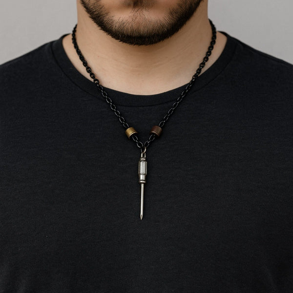 BITBOLT CORE - Pure Titanium Steel Pendant with 23inch Chain for Men & Boys