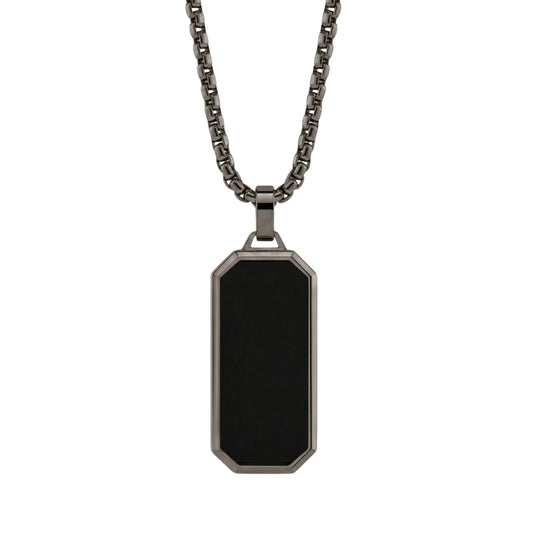 THE MEN THING SS Pendant/ Necklace BLACK HAWK CREST - Pure Stainless Steel 23inch Round box 4mm Chain for Men, European trending Style for Men & Boy