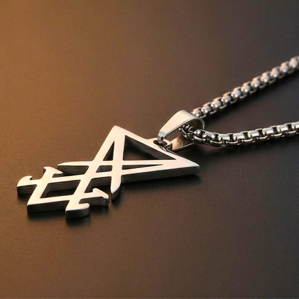 CELESTIAL ARC - Titanium Steel Pendant with 24inch Round Box Chain for Men & Boys