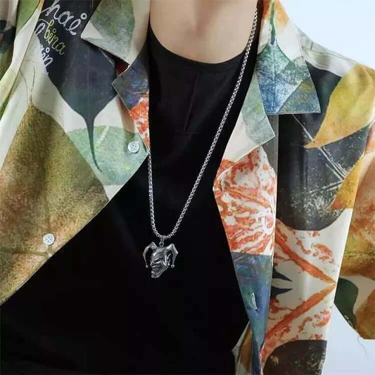 THE MEN THING SS Pendant/ Necklace CIRCUS - Alloy Pendant with Pure Stainless Steel 24inch Chain for Men, European trending Style - Round Box Chain for Men & Boy