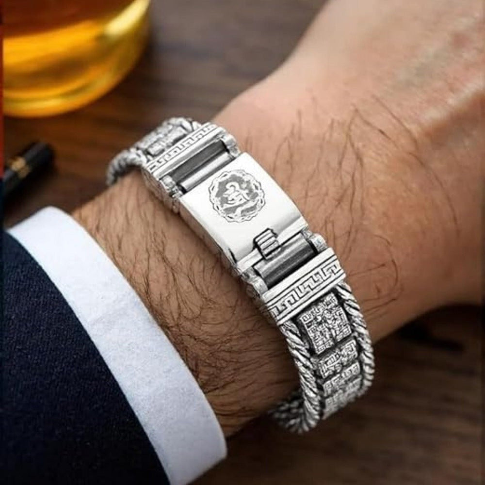 THE MEN THING SS Pendant/ Necklace COMBO — Shiva Soul Necklace × Mantra Link Bracelet | Spiritual Steel Duo