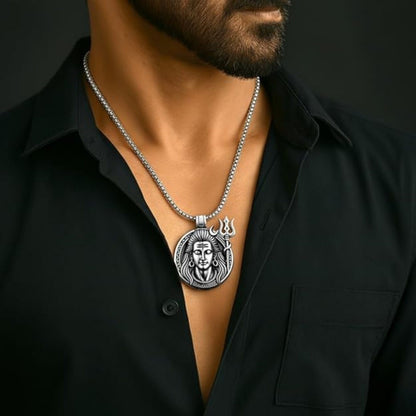 THE MEN THING SS Pendant/ Necklace COMBO — Shiva Soul Necklace × Mantra Link Bracelet | Spiritual Steel Duo