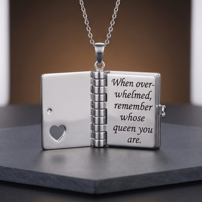 THE MEN THING SS Pendant/ Necklace COUPLE DIARY - STEEL - 18mm Pure Titanium Steel Pendant with 3mm Chain for Men & Boys (17 to 19 inch Adjustable Cable Chain)
