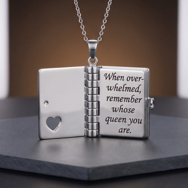 COUPLE DIARY - STEEL - 18mm Pure Titanium Steel Pendant with 3mm Chain for Men & Boys (17 to 19 inch Adjustable Cable Chain)