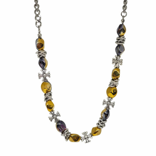 THE MEN THING SS Pendant/ Necklace CROZEL - 12mm Pure Stainless Steel Necklace with 19 to 21inch Adjustable Cable Chain for Men & Boys