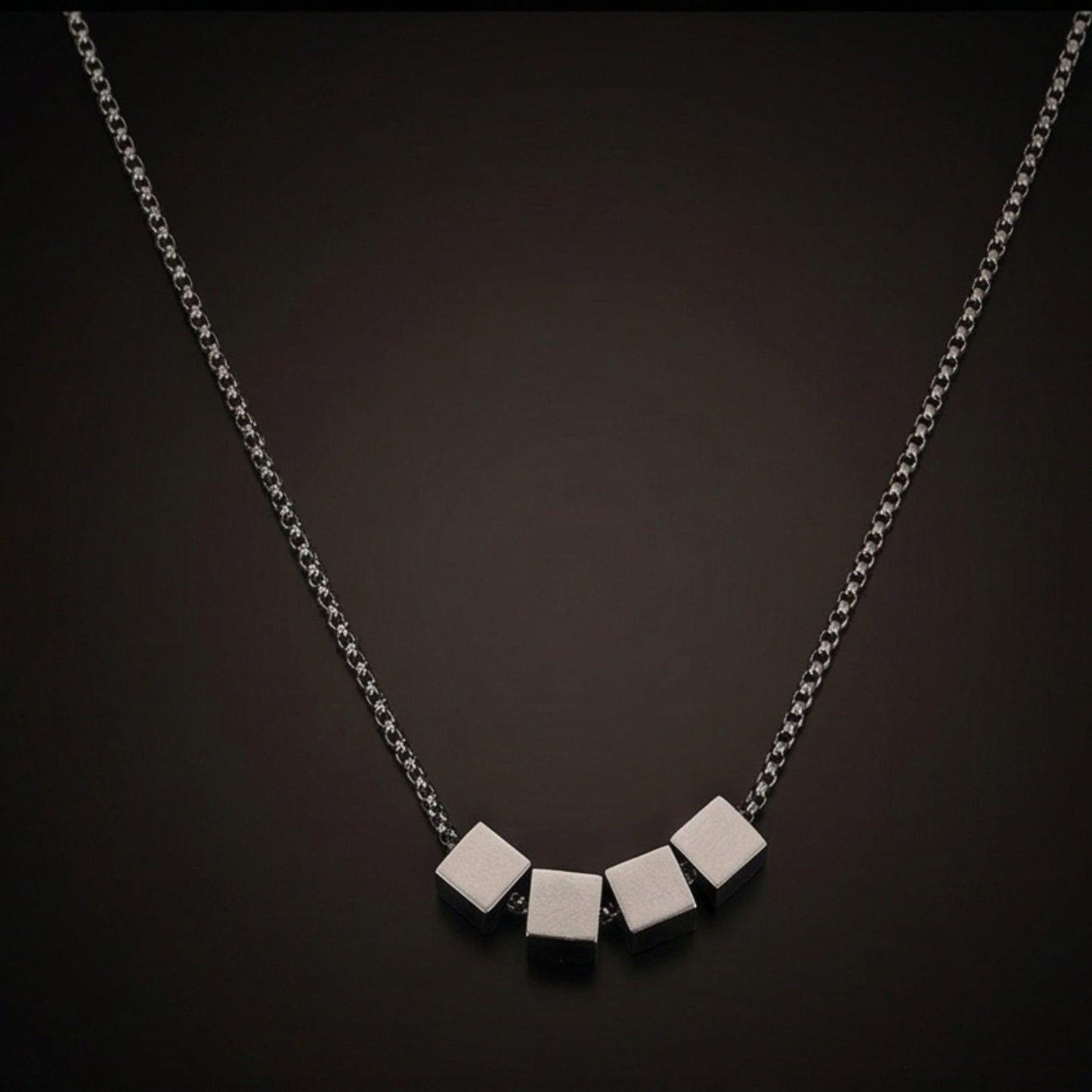 THE MEN THING SS Pendant/ Necklace CUBIXA - 9mm Titanium Steel Pendant with 23inch 4mm Round Box Chain for Men & Boys
