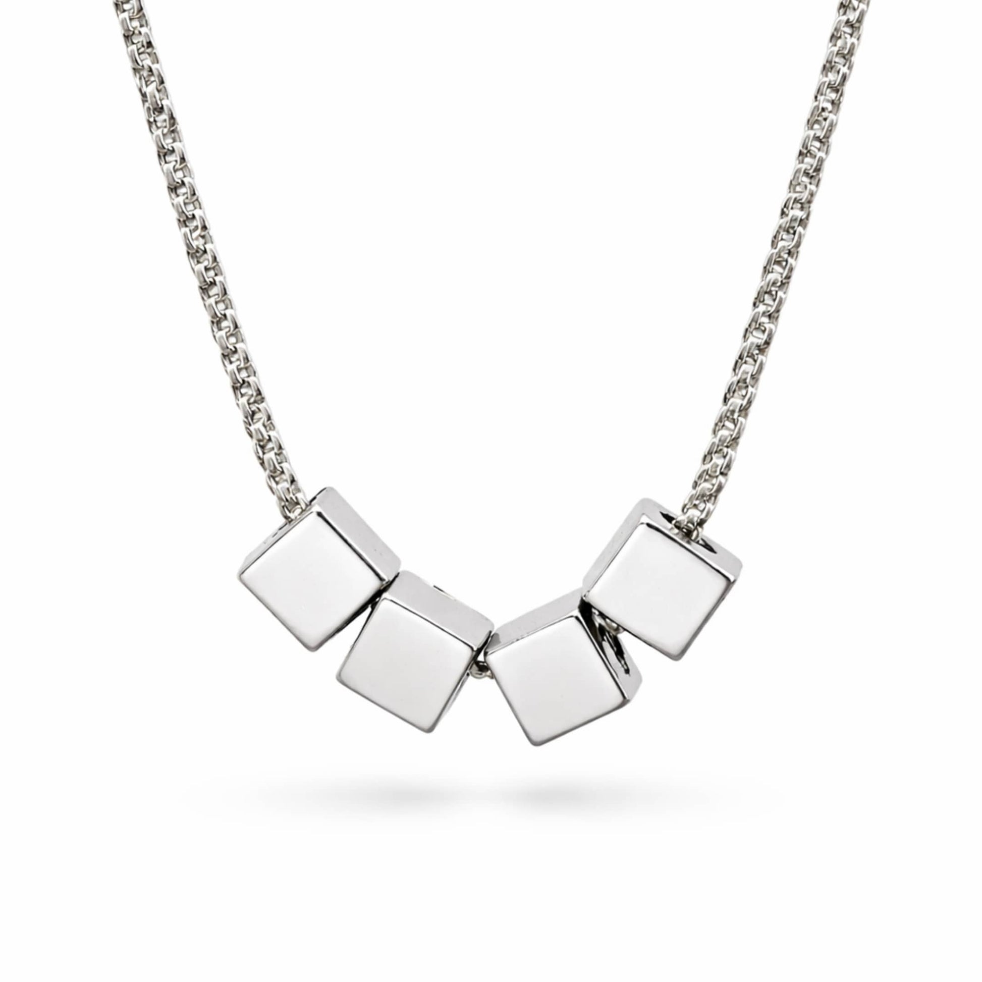 THE MEN THING SS Pendant/ Necklace CUBIXA - 9mm Titanium Steel Pendant with 23inch 4mm Round Box Chain for Men & Boys