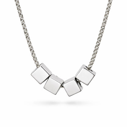 THE MEN THING SS Pendant/ Necklace CUBIXA - 9mm Titanium Steel Pendant with 23inch 4mm Round Box Chain for Men & Boys