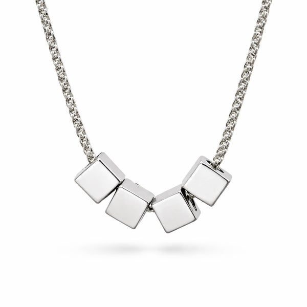 CUBIXA - 9mm Titanium Steel Pendant with 23inch 4mm Round Box Chain for Men & Boys