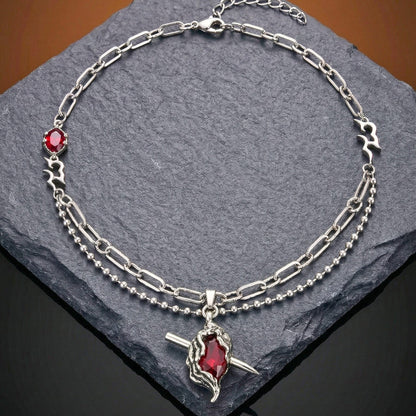 THE MEN THING SS Pendant/ Necklace DRAVEN - 30mm Titanium Steel Pendant with 28 to 30inch Adjustable Cable 5mm Chain for Men & Boys