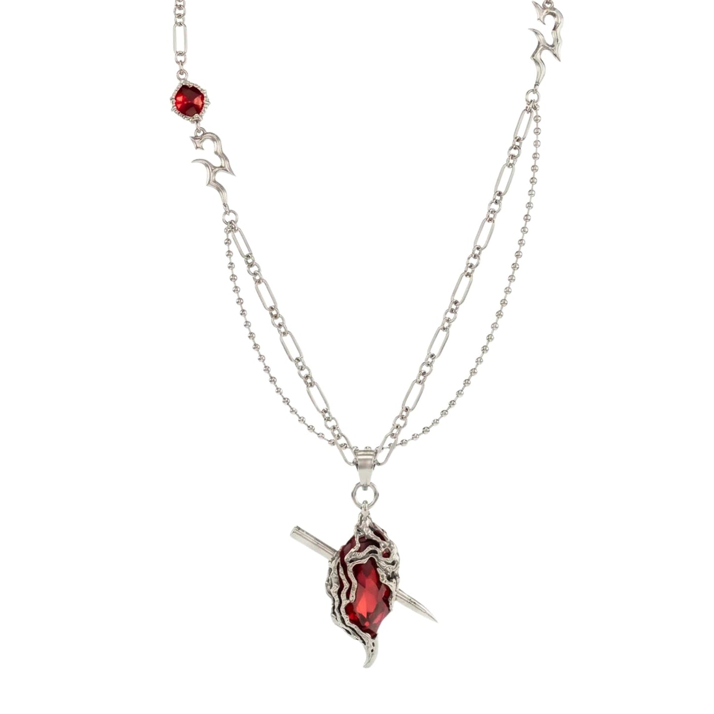 THE MEN THING SS Pendant/ Necklace DRAVEN - 30mm Titanium Steel Pendant with 28 to 30inch Adjustable Cable 5mm Chain for Men & Boys