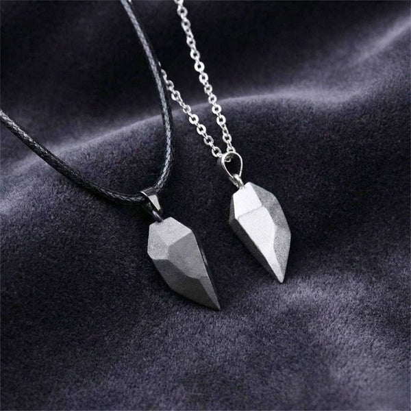 DUAL TONE SPLIT HEART - Pure Titanium Steel Pendant with 24inch Chain for Men & Boys