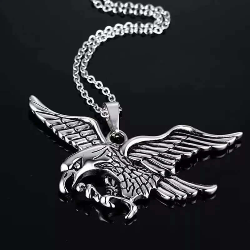 THE MEN THING SS Pendant/ Necklace EAGLE-HUNTER - Alloy Pendant with Pure Stainless Steel 24inch Round Body Chain, European trending Style for Men & Boy