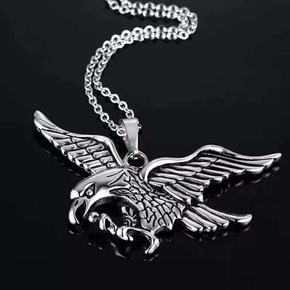 THE MEN THING SS Pendant/ Necklace EAGLE-HUNTER - Alloy Pendant with Pure Stainless Steel 24inch Round Body Chain, European trending Style for Men & Boy