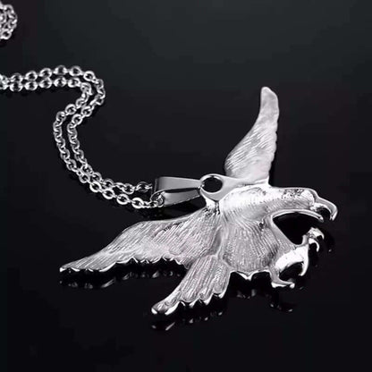 THE MEN THING SS Pendant/ Necklace EAGLE-HUNTER - Alloy Pendant with Pure Stainless Steel 24inch Round Body Chain, European trending Style for Men & Boy