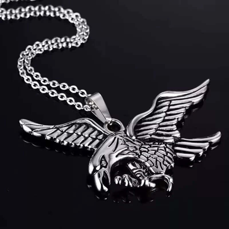 THE MEN THING SS Pendant/ Necklace EAGLE-HUNTER - Alloy Pendant with Pure Stainless Steel 24inch Round Body Chain, European trending Style for Men & Boy