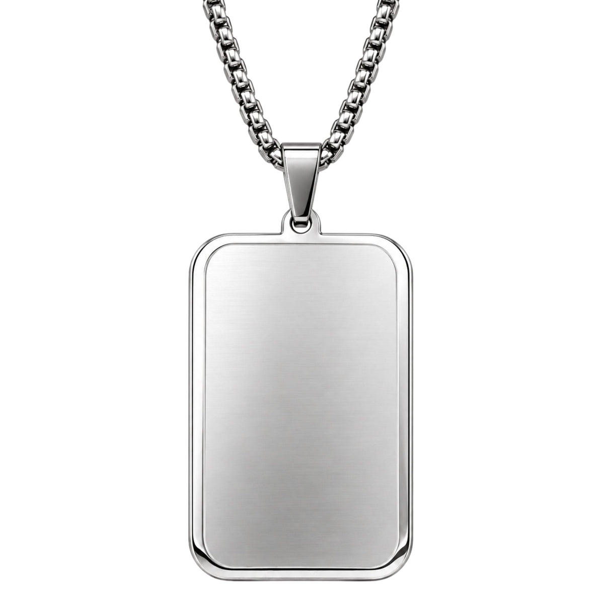 THE MEN THING SS Pendant/ Necklace ENGRAVED - ETERNAL FAITH - 24mm Titanium Steel Pendant with 23inch Round Box 2mm Chain for Men & Boys