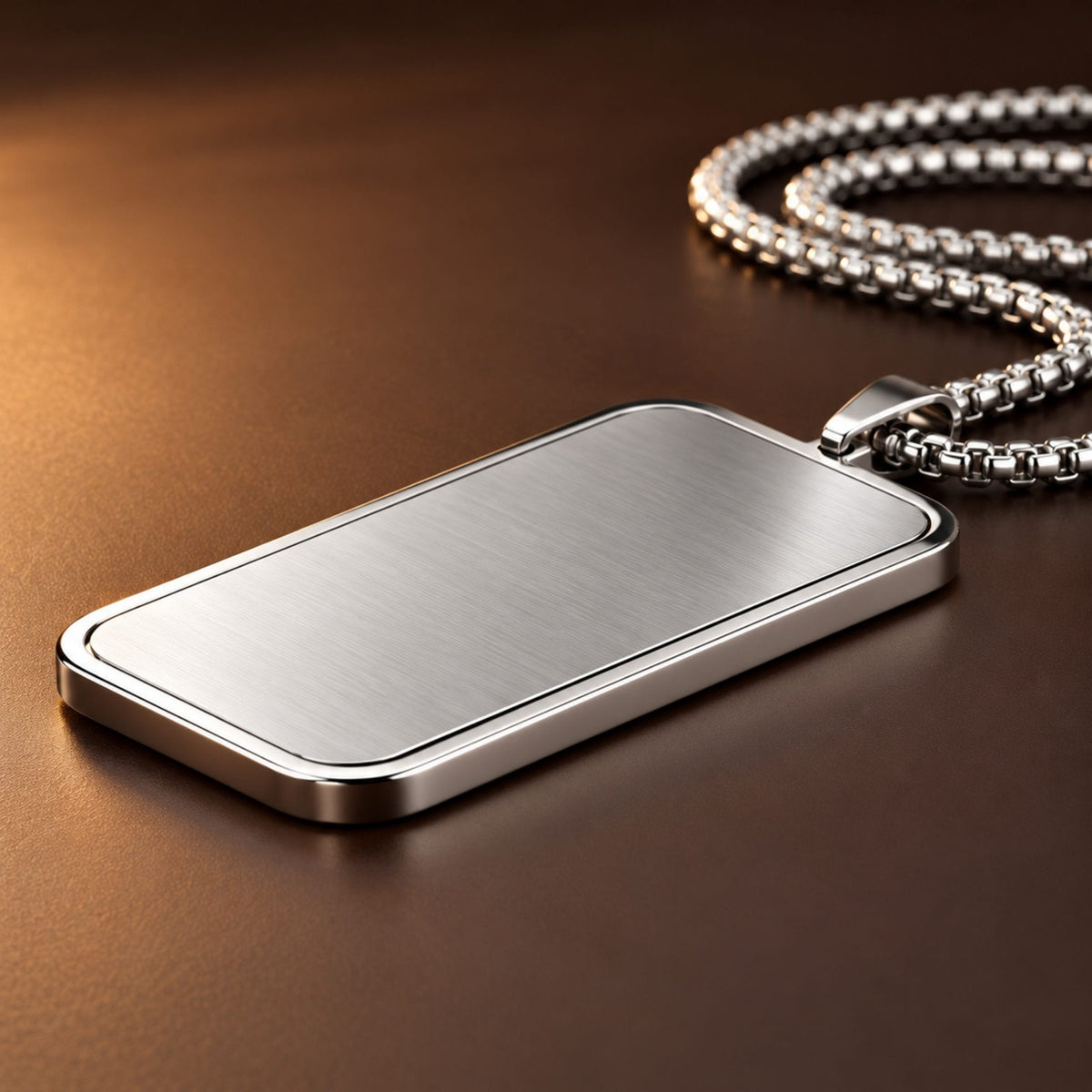 THE MEN THING SS Pendant/ Necklace ENGRAVED - ETERNAL FAITH - 24mm Titanium Steel Pendant with 23inch Round Box 2mm Chain for Men & Boys