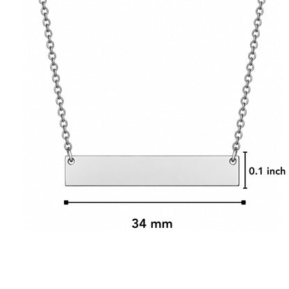 THE MEN THING SS Pendant/ Necklace ENGRAVED - HORIZONX - Pure Steel 34mm Pendant with Oval Link 1.7mm Chain for Men & Boys (17 to 19 inch Adjustable)