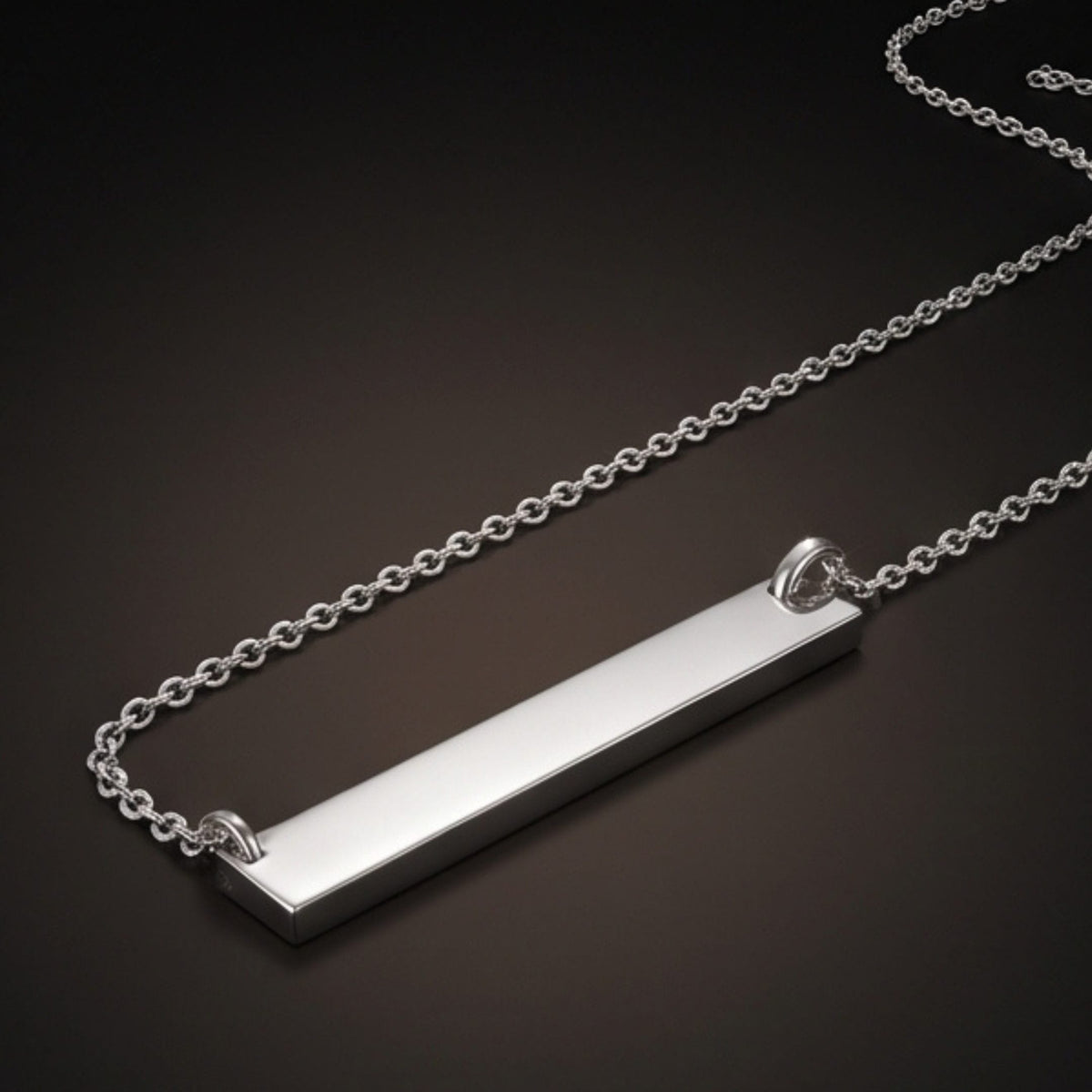 THE MEN THING SS Pendant/ Necklace ENGRAVED - HORIZONX - Pure Steel 34mm Pendant with Oval Link 1.7mm Chain for Men & Boys (17 to 19 inch Adjustable)