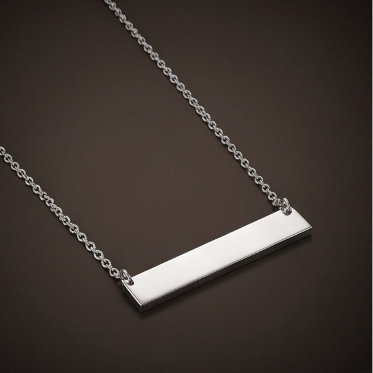 THE MEN THING SS Pendant/ Necklace ENGRAVED - HORIZONX - Pure Steel 34mm Pendant with Oval Link 1.7mm Chain for Men & Boys (17 to 19 inch Adjustable)