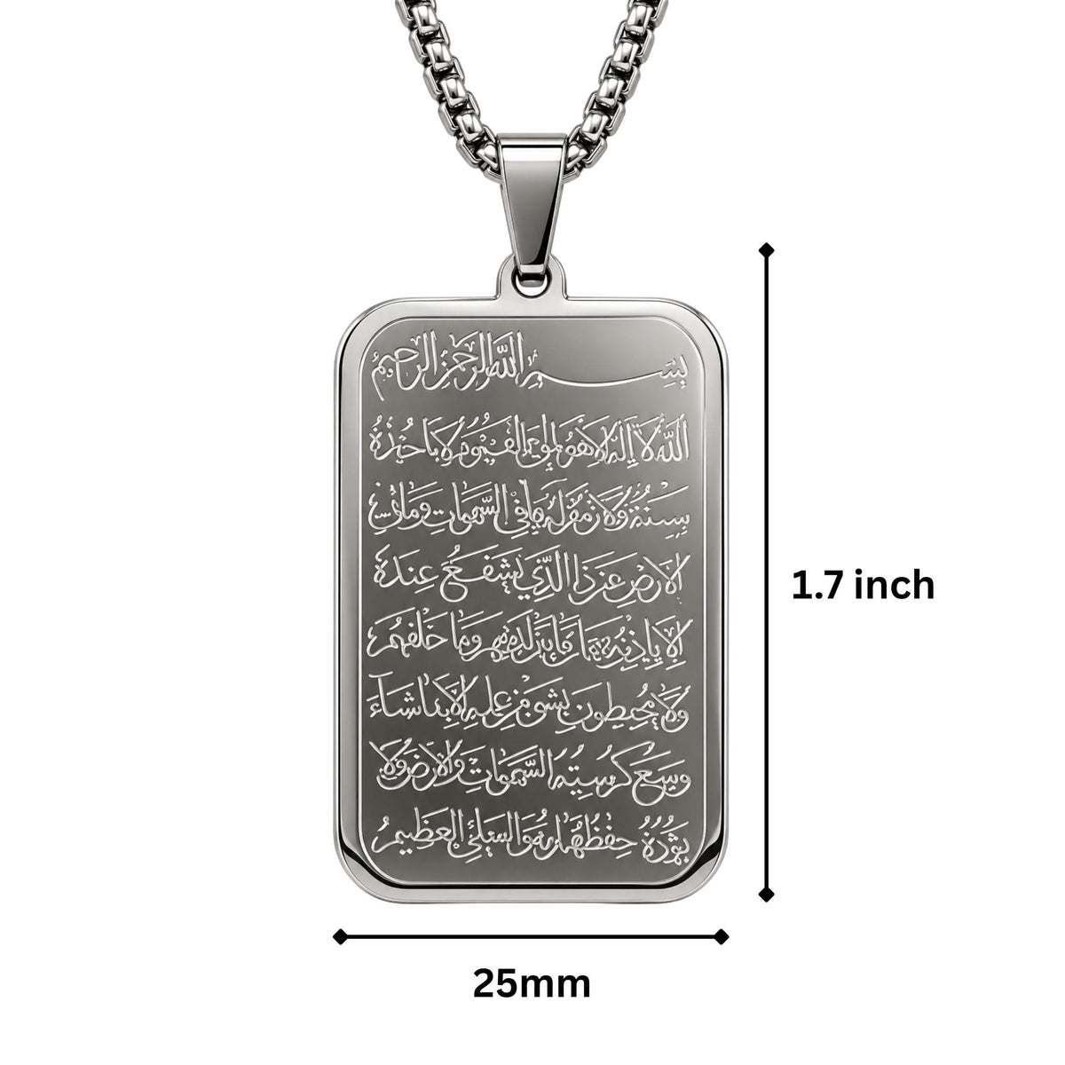 THE MEN THING SS Pendant/ Necklace ETERNAL FAITH - 24mm Titanium Steel Pendant with 23inch Round Box 2mm Chain for Men & Boys