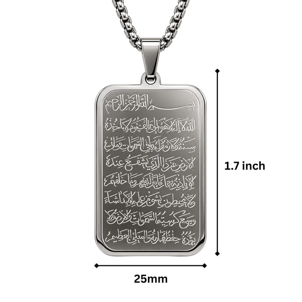 ETERNAL FAITH - 24mm Titanium Steel Pendant with 23inch Round Box 2mm Chain for Men & Boys
