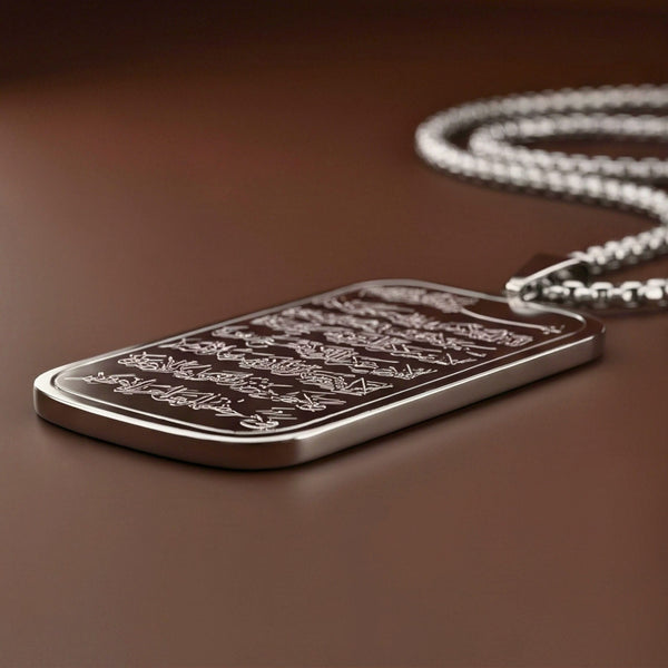 ETERNAL FAITH - 24mm Titanium Steel Pendant with 23inch Round Box 2mm Chain for Men & Boys