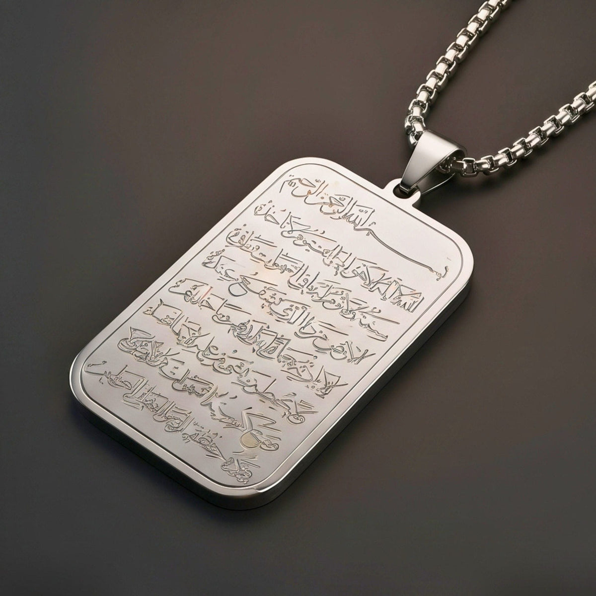 THE MEN THING SS Pendant/ Necklace ETERNAL FAITH - 24mm Titanium Steel Pendant with 23inch Round Box 2mm Chain for Men & Boys