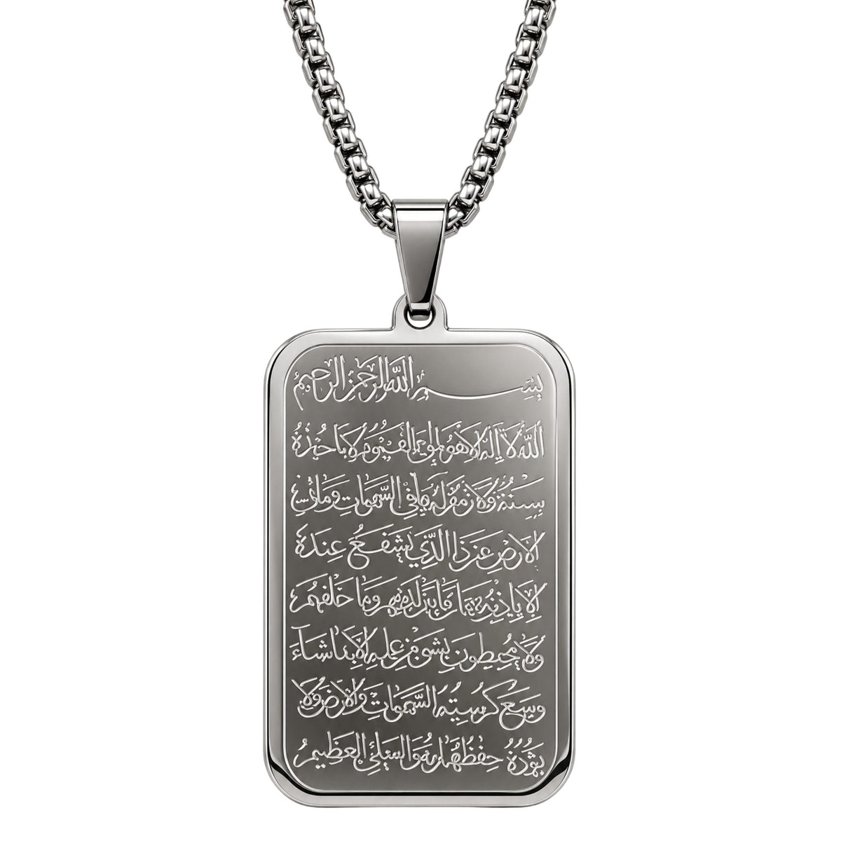 THE MEN THING SS Pendant/ Necklace ETERNAL FAITH - 24mm Titanium Steel Pendant with 23inch Round Box 2mm Chain for Men & Boys