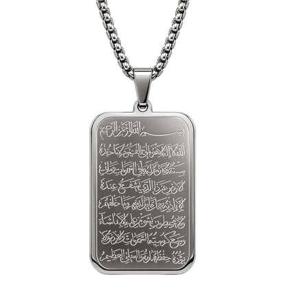 THE MEN THING SS Pendant/ Necklace ETERNAL FAITH - 24mm Titanium Steel Pendant with 23inch Round Box 2mm Chain for Men & Boys