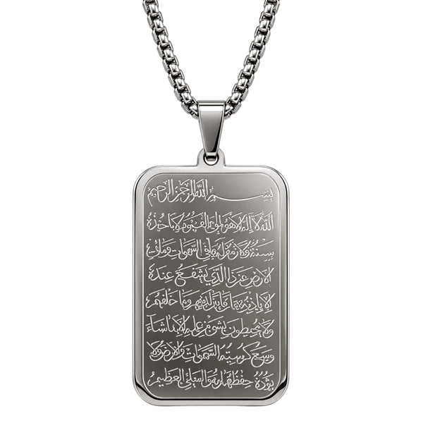 ETERNAL FAITH - 24mm Titanium Steel Pendant with 23inch Round Box 2mm Chain for Men & Boys