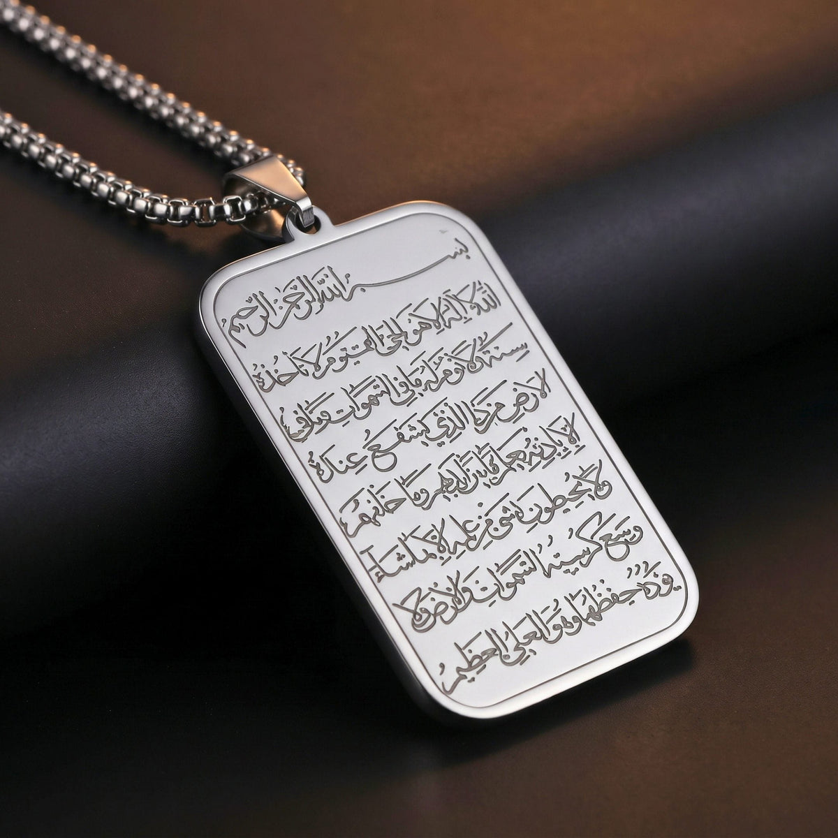 THE MEN THING SS Pendant/ Necklace ETERNAL FAITH - 24mm Titanium Steel Pendant with 23inch Round Box 2mm Chain for Men & Boys