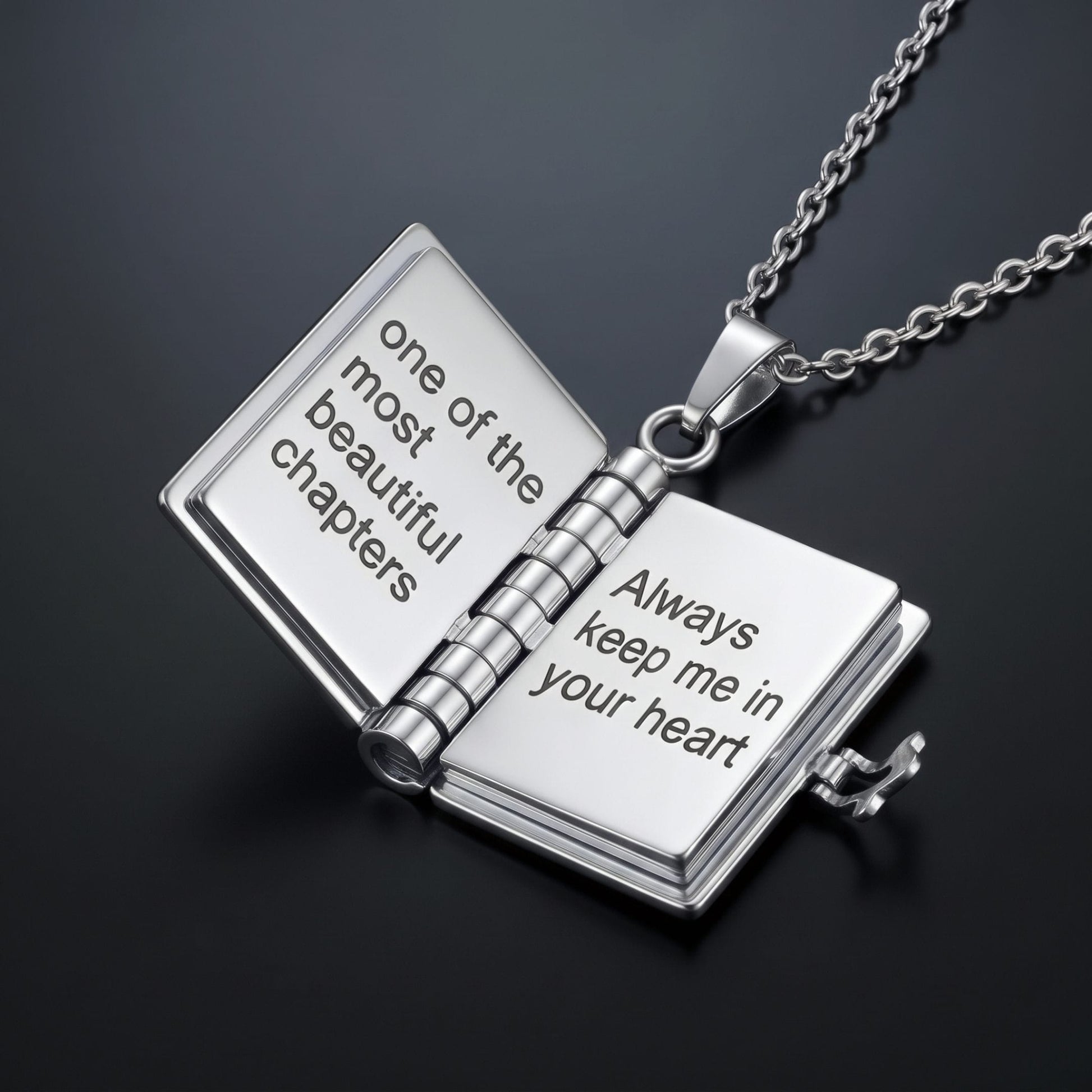 THE MEN THING SS Pendant/ Necklace FOREVER DIARY - STEEL - 18mm Pure Titanium Steel Pendant with 3mm Chain for Men & Boys (17 to 19 inch Adjustable Cable Chain)
