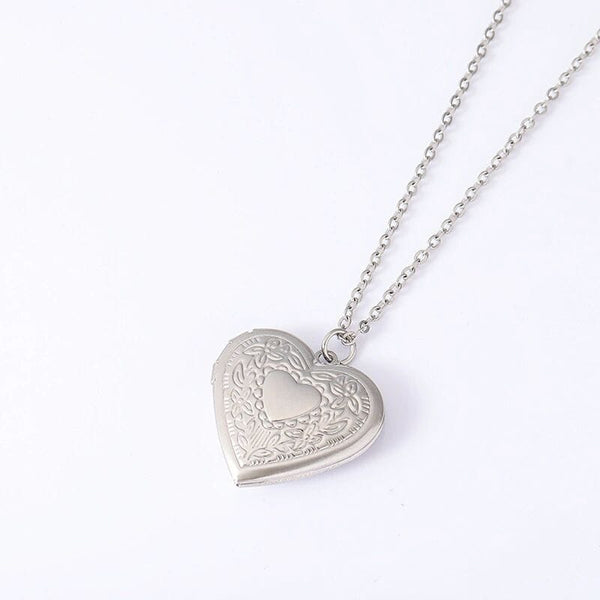 FOREVER HEART - Steel - Pure Titanium Steel Bar Pendant with 24inch Cuban Chain for Men & Boys