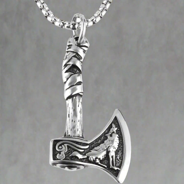 FOXY AX - స్టెయిన్‌లెస్ స్టీల్ 24 అంగుళాల రౌండ్ బాక్స్ చైన్‌తో అల్లాయ్ లాకెట్టు, పురుషులు & అబ్బాయిల కోసం అమెరికన్ ట్రెండింగ్ స్టైల్