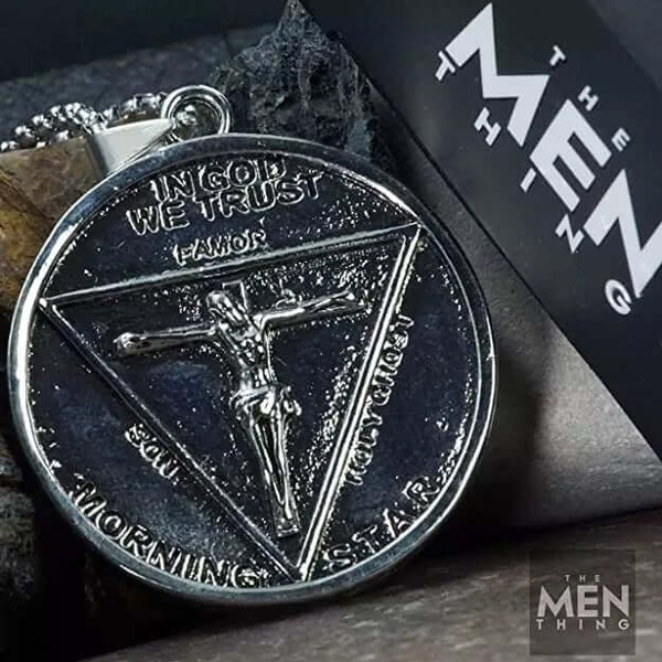 GOAT STAR - शुद्ध स्टेनलेस स्टील 24 इंच गोल बॉक्स चेन के साथ मिश्र धातु पेंडेंट, पुरुषों और लड़कों के लिए यूरोपीय ट्रेंडिंग स्टाइल