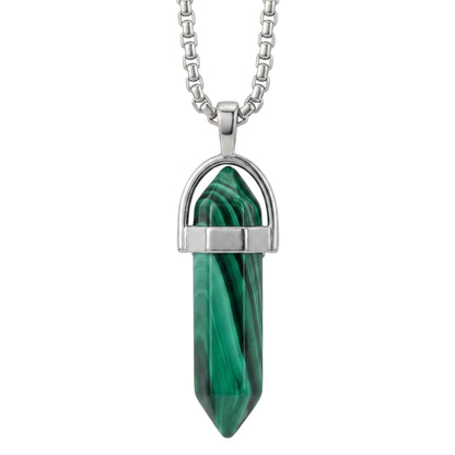 THE MEN THING SS Pendant/ Necklace GREEN LAVA WARRIOR - Spanish Style Neckware with  Pure Stainless Steel 24inch Chain for Men- Round Box Chain & Pendant for Men & Boy