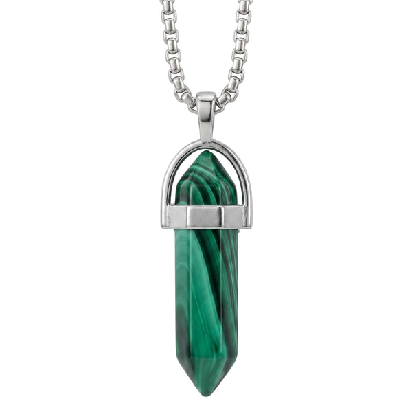 GREEN LAVA WARRIOR - Spanish Style Neckware with  Pure Stainless Steel 24inch Chain for Men- Round Box Chain & Pendant for Men & Boy