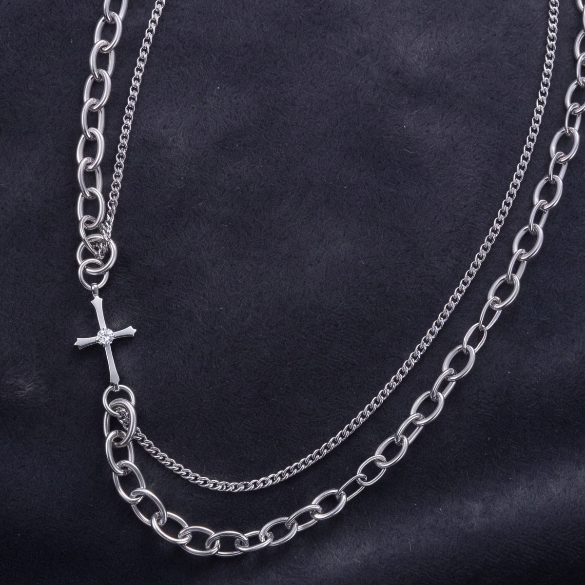 THE MEN THING SS Pendant/ Necklace HALO LINK - Titanium Steel Pendant with 8mm Chain for Men & Boys (21inch)