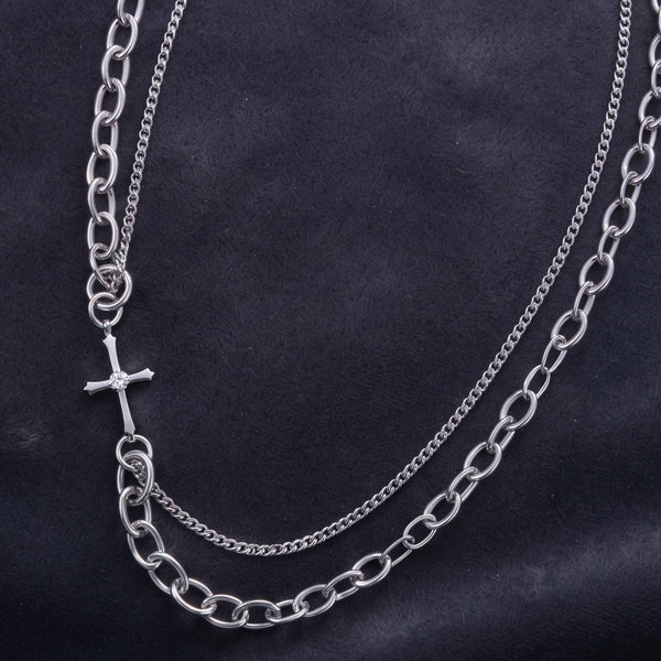 HALO LINK - Titanium Steel Pendant with 8mm Chain for Men & Boys (21inch)