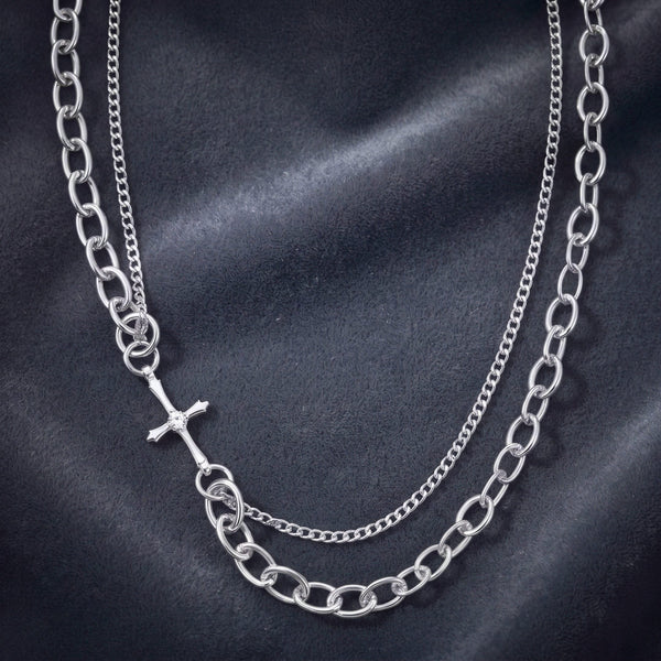 HALO LINK - Titanium Steel Pendant with 8mm Chain for Men & Boys (21inch)
