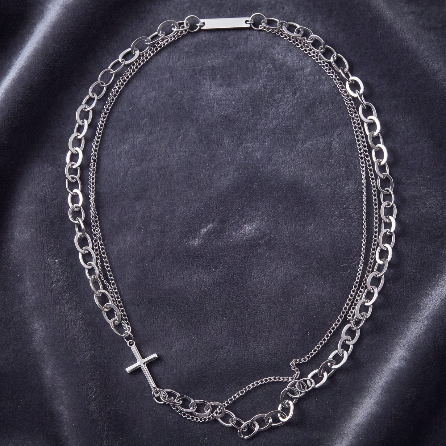 THE MEN THING SS Pendant/ Necklace HALO LINK - Titanium Steel Pendant with 8mm Chain for Men & Boys (21inch)
