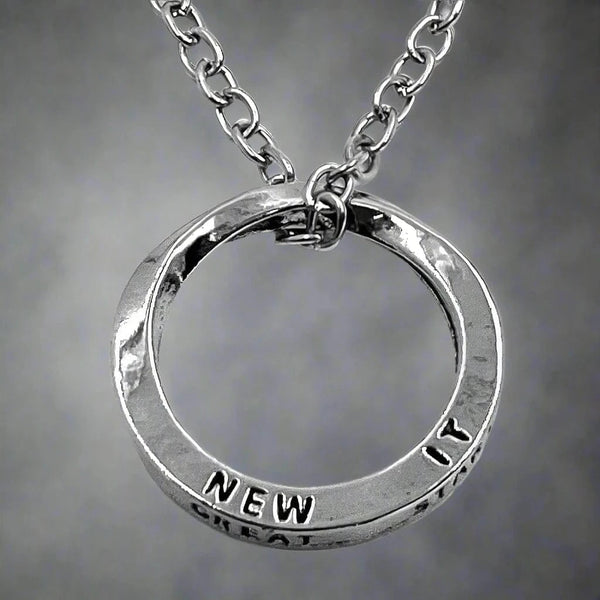 HELIX - Alloy Circle Pendant with  Stainless Steel 24inch Round Box Chain , Milan trending Style for Men & Boy