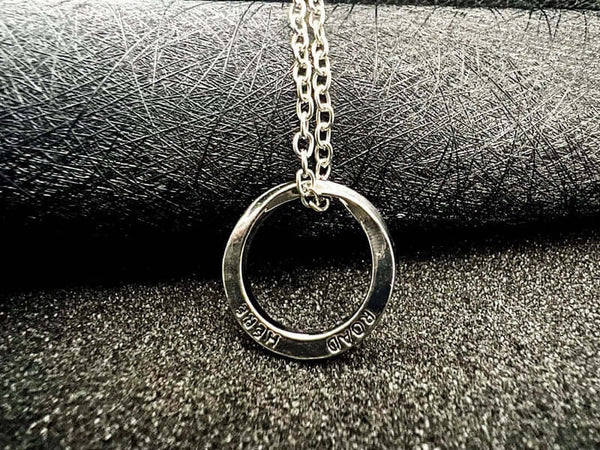HELIX - Alloy Circle Pendant with  Stainless Steel 24inch Round Box Chain , Milan trending Style for Men & Boy