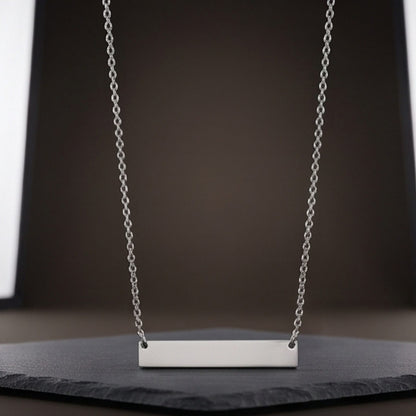 THE MEN THING SS Pendant/ Necklace HORIZONX - Pure Steel 34mm Pendant with Oval Link 1.7mm Chain for Men & Boys (17 to 19 inch Adjustable)
