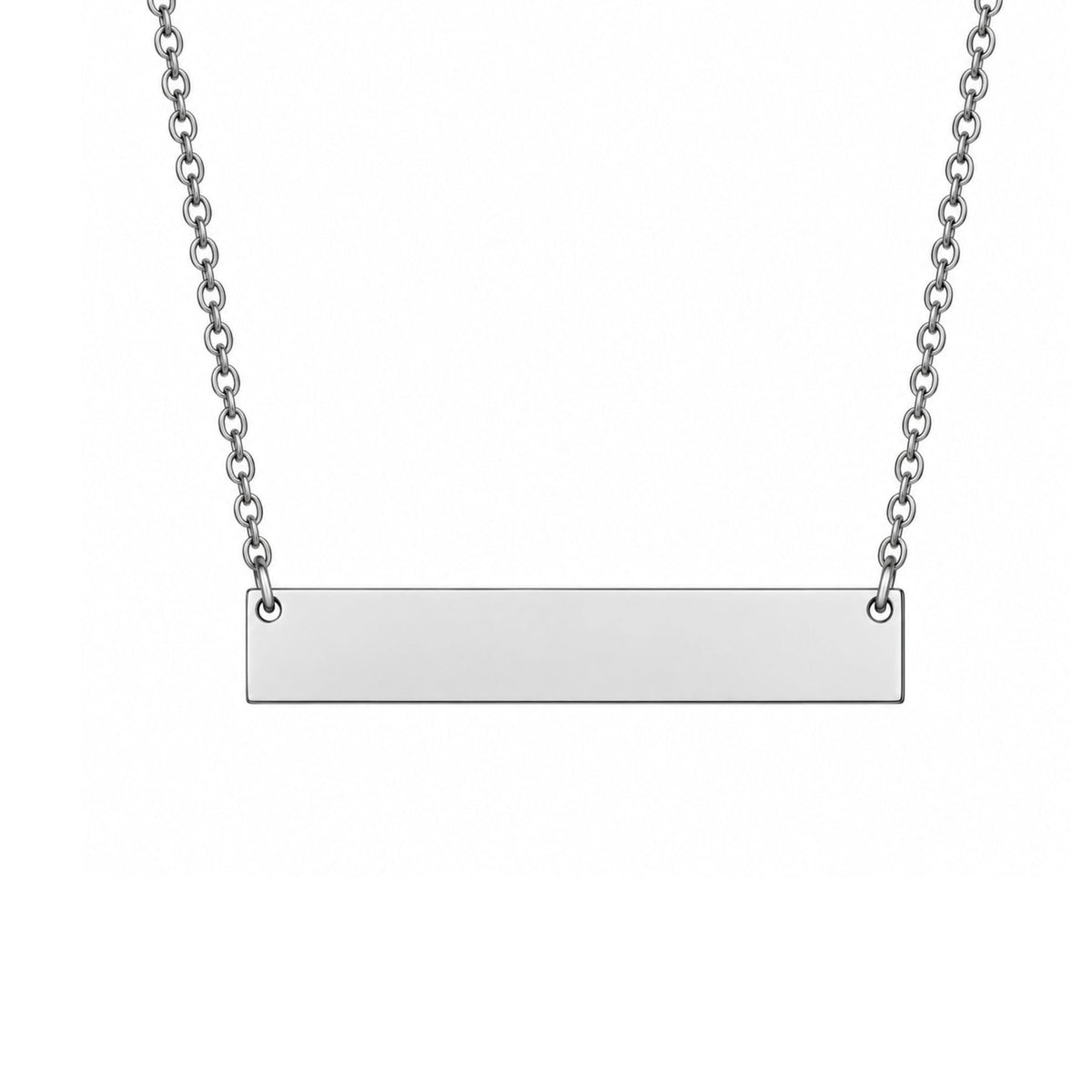 THE MEN THING SS Pendant/ Necklace HORIZONX - Pure Steel 34mm Pendant with Oval Link 1.7mm Chain for Men & Boys (17 to 19 inch Adjustable)